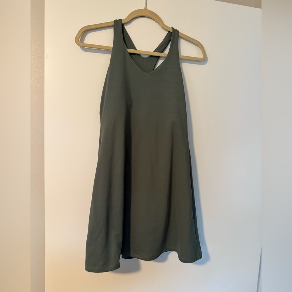 Girlfriend Collective Tank Athletic Dress - Olive Green NWOT. Size M